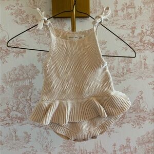 Quincy Mae Textured Knit Baby Romper
